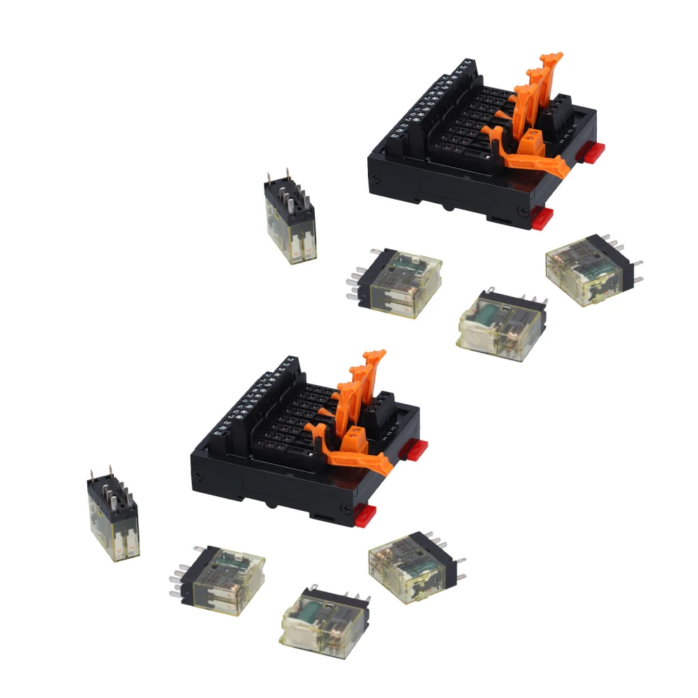 2Pcs 4 Channel Relay Module 2 Open 2 Close DIN Rail Mount PLC Control Board BEM2S‑4MZ