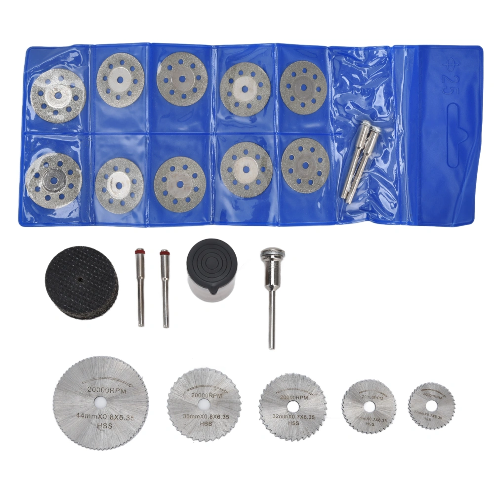 60Pcs Cutting Wheel Mini Wood Cutter Disc Saw Blade Tool Set Kit for Woodworking