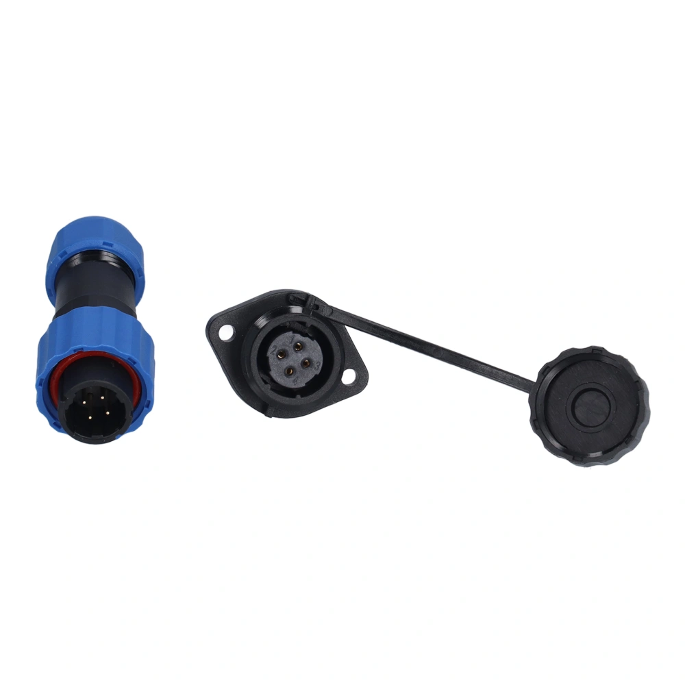 SP16 Flange Waterproof Aviation Plug Socket IP68 Male and Female Butt Joints Flange Waterproof Connector4 Core (250V 5A)