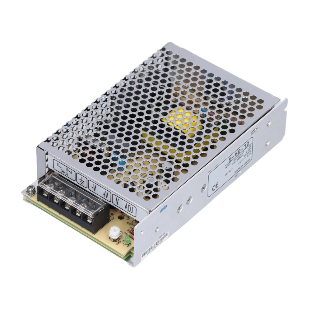 DC Switching Power Supply Aluminum Alloy Shell Electronic Components for Voltage Conversion 110V/220VS‑50‑12 12V/4.2A