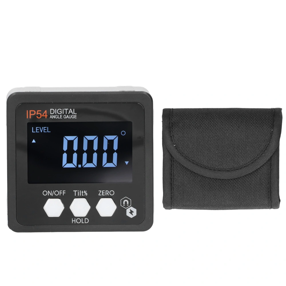 Digital Inclinometer with Magnetic IP54 Waterproof Electronic Protractor 4x90° Angle Level Finder Gauge