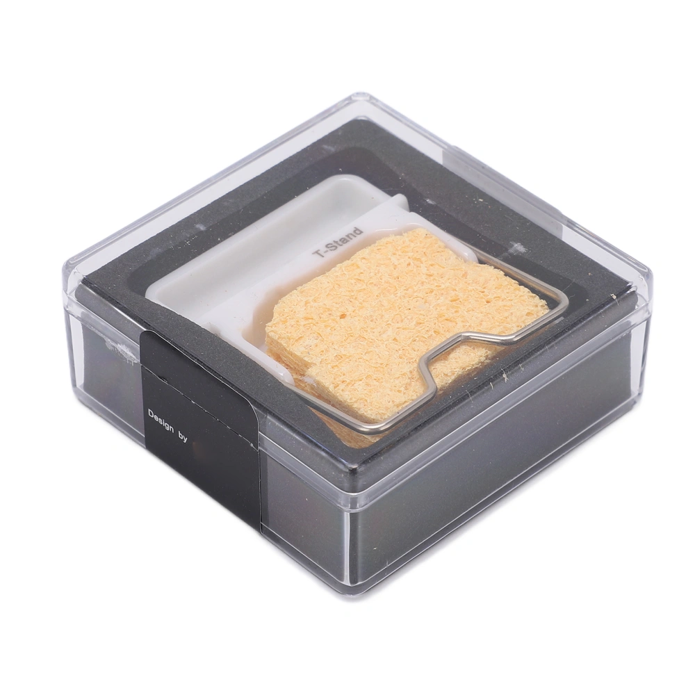 CCDSO Mini Soldering Iron Stand Holder with Sponge Storage Box Heat Insulation Welding AccessoryWhite