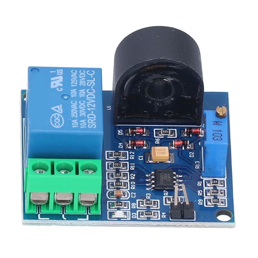 AC Current Detection Sensor Module 12V Relay Protection Module 5A Overcurrent Protection Switch Output