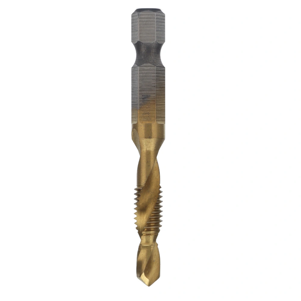 Tap Drill Bits Hex Shank Titanium Coated Metric Screw Combination Tapping Bit for WoodM6