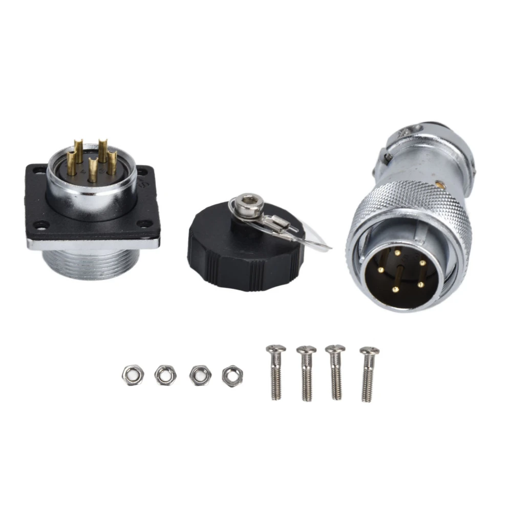 WS20 5 Pin Aviation Connector Metal Male Female Panel Aviation Connector Plug for Industry