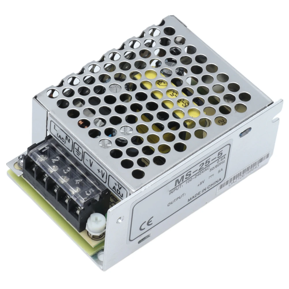 Switching Power Supply 100‑240VAC LED Power Supply 25W Aluminum Alloy Switching Power SupplyMS-25-5