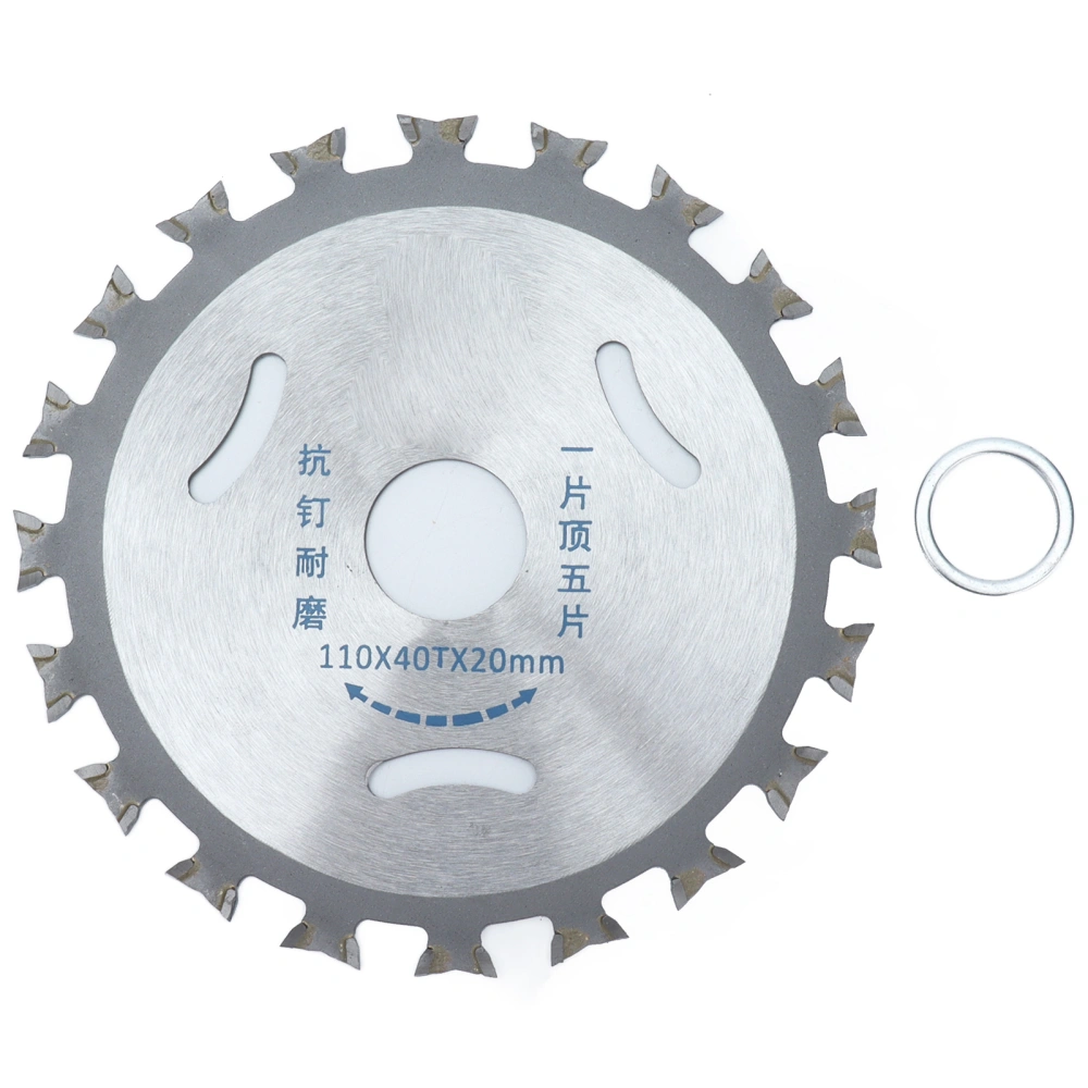 40T Saw Blade Carbide Circular Double Side Woodworking Cutting Wheel with Gasket 110mmx20mm