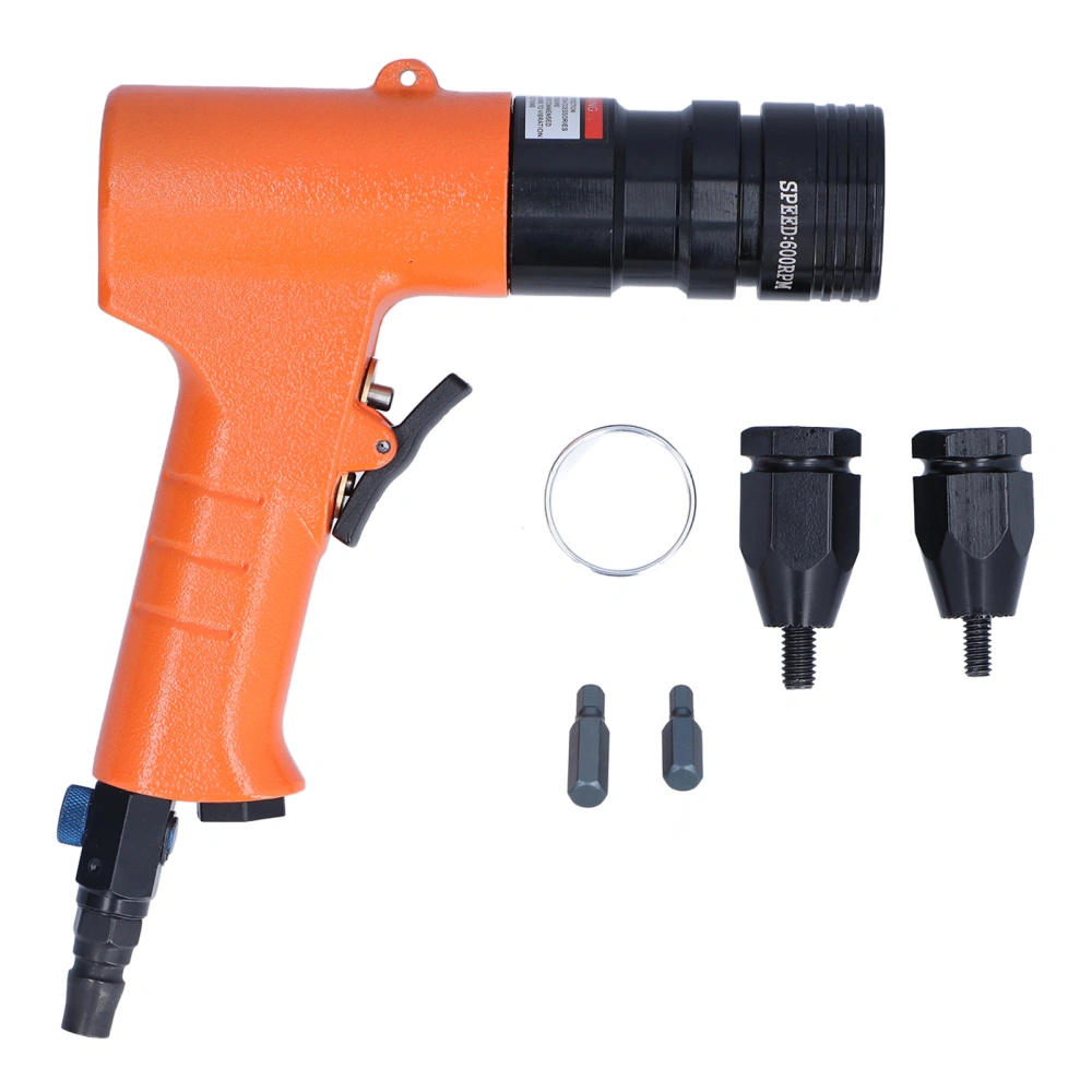 Pneumatic Rivet Nut Guns Air Pull Riveter Pneumatic Rivnut Riveting Tool with 1/4in 5/16in Mandrels KV‑803BF