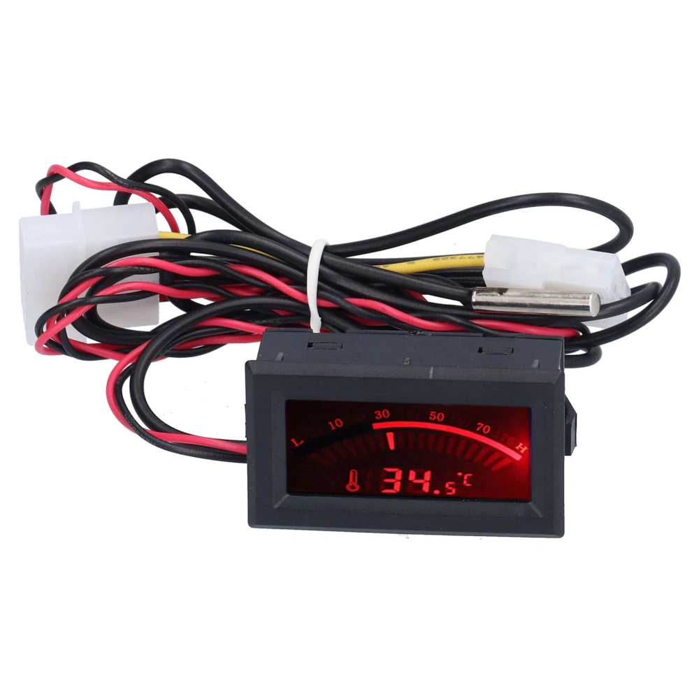 DC 5V Mini Thermometer Metal Probe Digital Embedded Temperature Meter Module NTC SensorTS-805-R (Red Light)