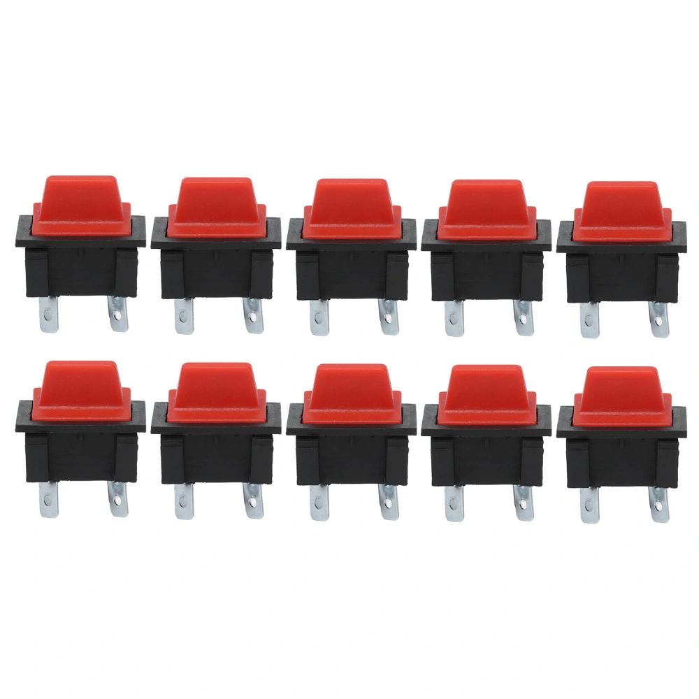 10Pcs Paddle Switch AC Antiflaming PA66 Material High Durability Stable Strong Load Capacity Rocker Switch