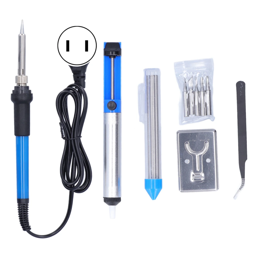 Soldering Iron Adjustable Temperature Electric 60W with Solder Wire for Maintenance DIYUS Plug 110V