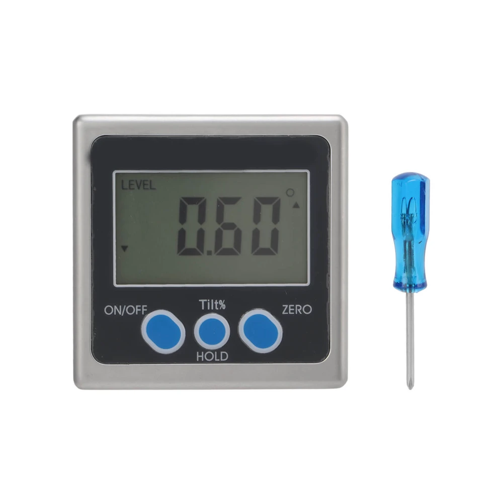 Digital Display Level 4x90 Degrees Magnetic Electronic Angle Finder Protractor InclinometerSingle Side Magnetic