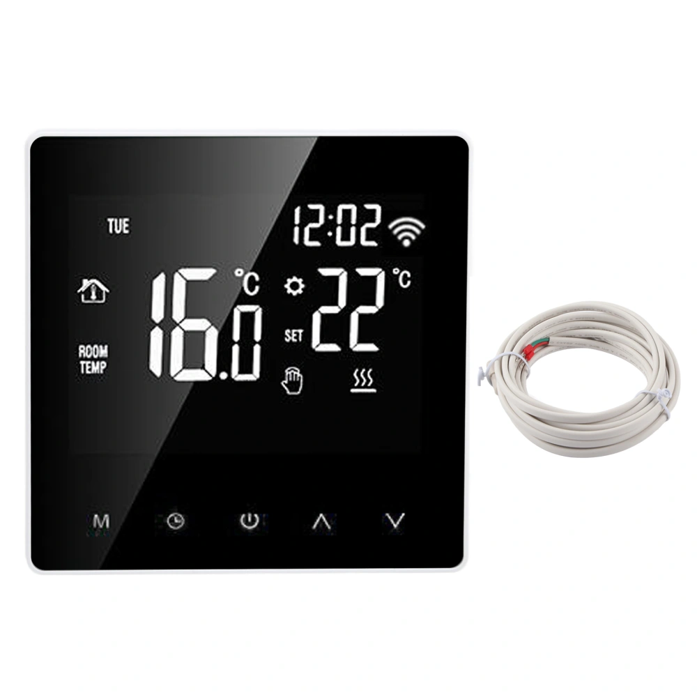 ME81H Smart WIFI LCD Thermostat Water Floor Heating Wall Boiler Electric Floor Heating Thermostat for Tuya AC230VWhite Background White Button 16A