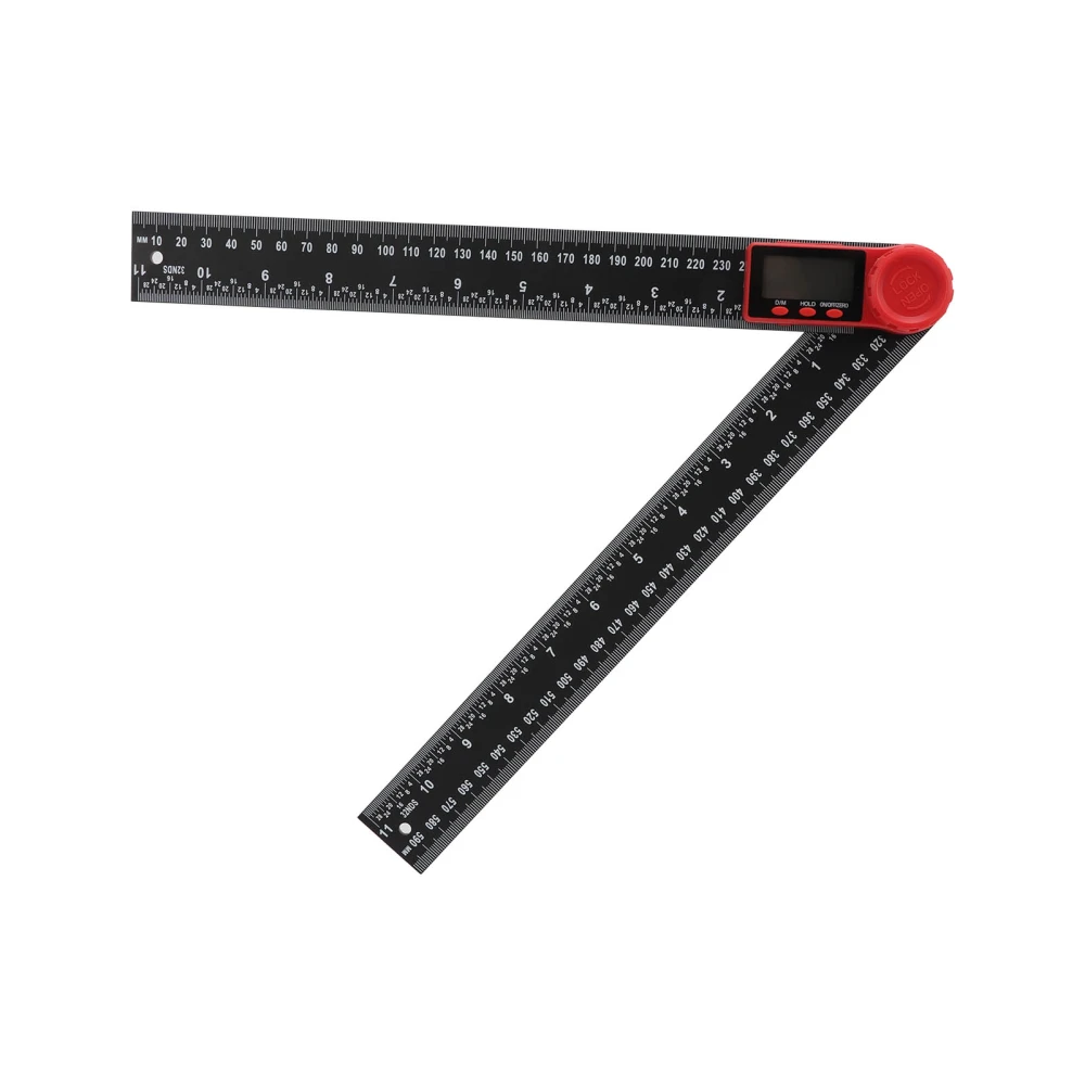 Digital Display Angle Ruler 2 in 1 Plastic Lightweight Convenient Black Digital Angle Finder300mm