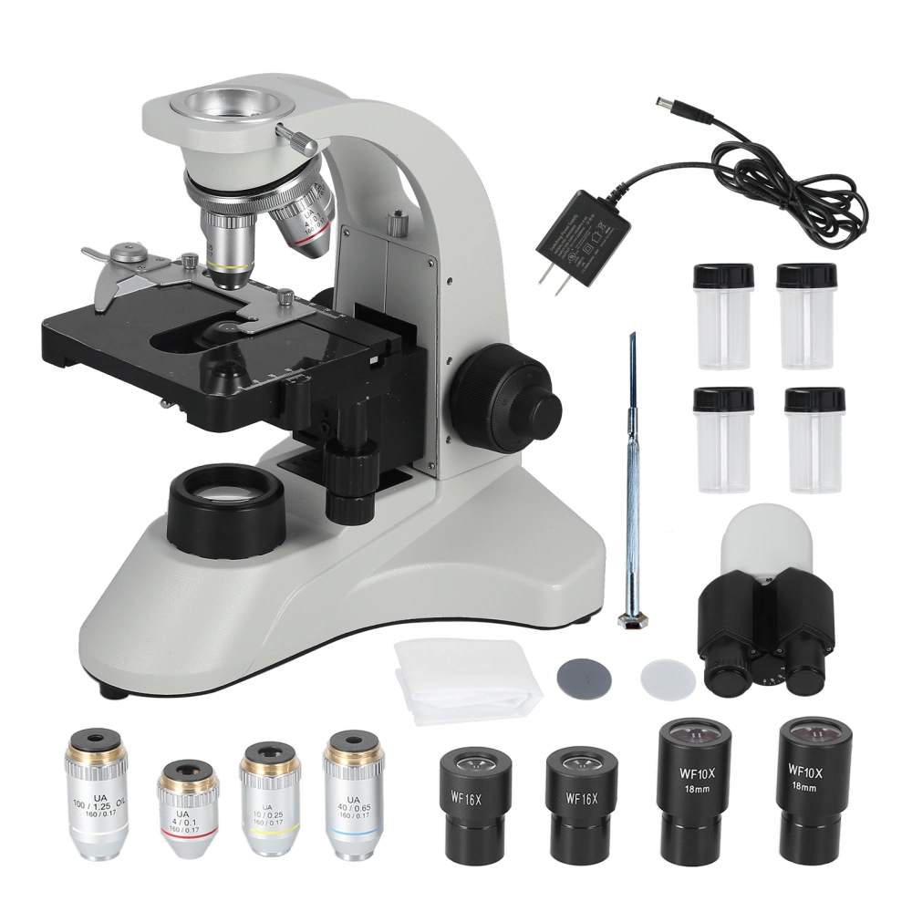 Biological Microscope LED Lab Binocular Compound Tools for Researching KPPH50