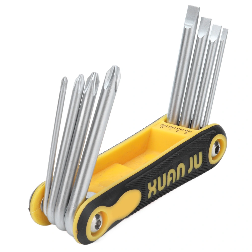 Folding Screwdriver 8 in 1 Cross Slot Portable Hand Tool Set Kit for Maintenance