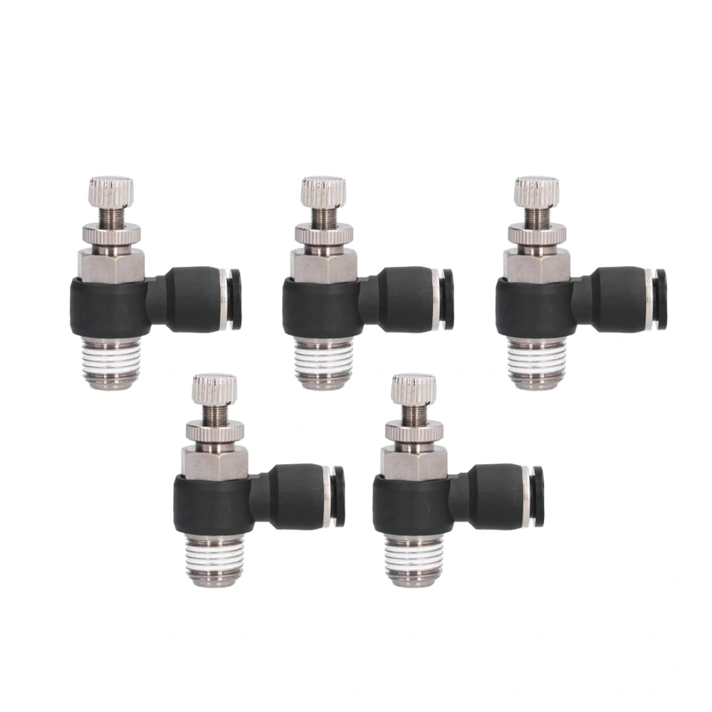 L Type Right Angle Throttle Valve Quick Fitting Convenient Elbow Air Flow Control Valve8-03