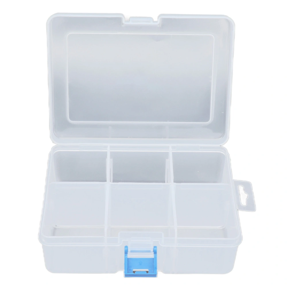 3Pcs Transparent Parts Box Removable Separate Grid Hardware Tools Organizer PP Storage Case6 Grid