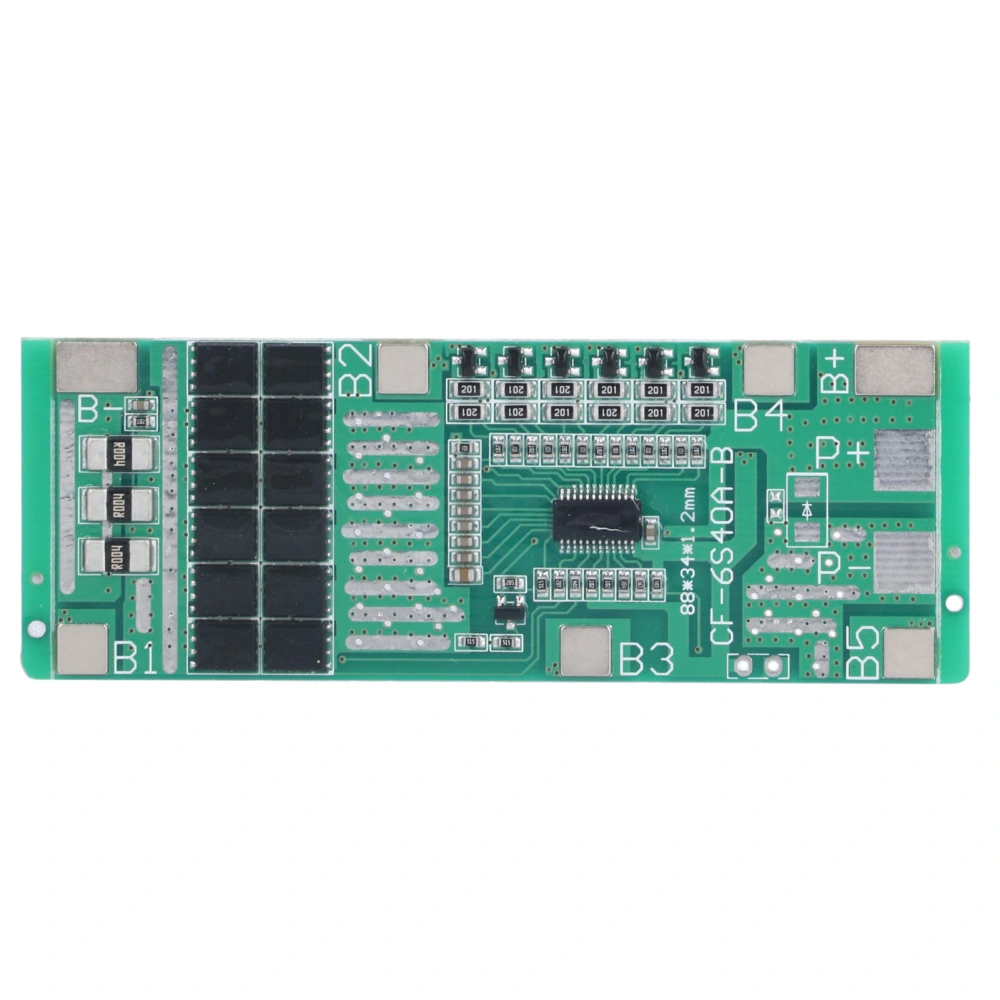 6S 40A Lithium Battery Protection Board BMS Battery Cell Protection Board Solar Lighting with Balance