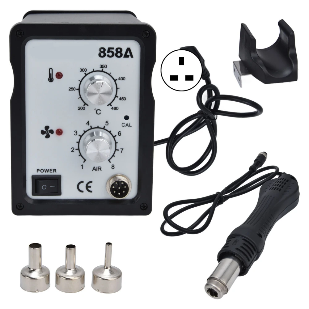 858A Air Gun Soldering Station Adjustable Temperature Digital Desoldering Workbench 700W