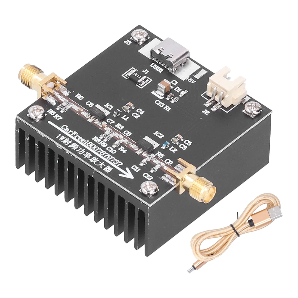 1.55GHz 1W 30dB RF Amplifier Module with USB Cable for GPS Jammers Transmitter Power Boosters