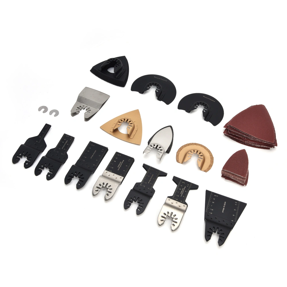 Wood Oscillating Multitool High Carbon Steel Straight Saw Blades Sandpaper Gasket Accessories