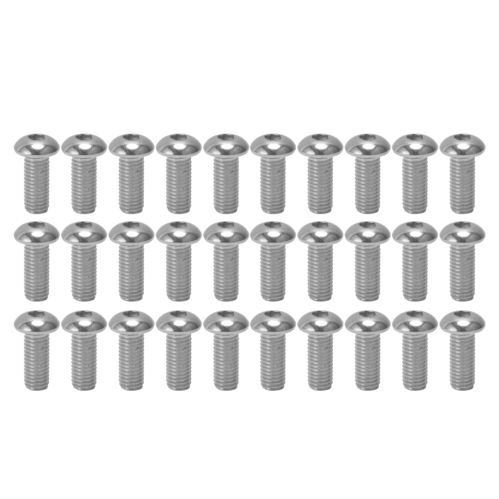 30Pcs Hex Socket Button Head Screw A2 Stainless Steel M10x1.5 Coarse Thread Set KitM10x25