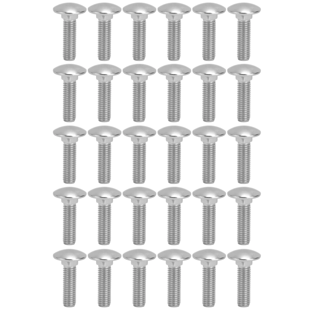 30Pcs M8x1.25 Screw Bolt A2 Stainless Steel Cup Square Coarse Thread Carriage Bolts DIN603M8x30