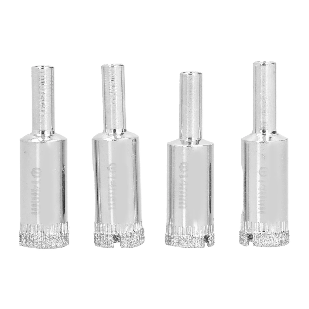 4PCS Glass Opener Bit 14mm Alloy Steel Ceramic Hole Cutter for Glass and Ceramics