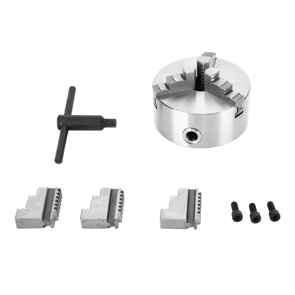 Self Centering Lathe Chuck Metal 3 Jaw Accessory Replacement Part Set Kit with WrenchK11-125