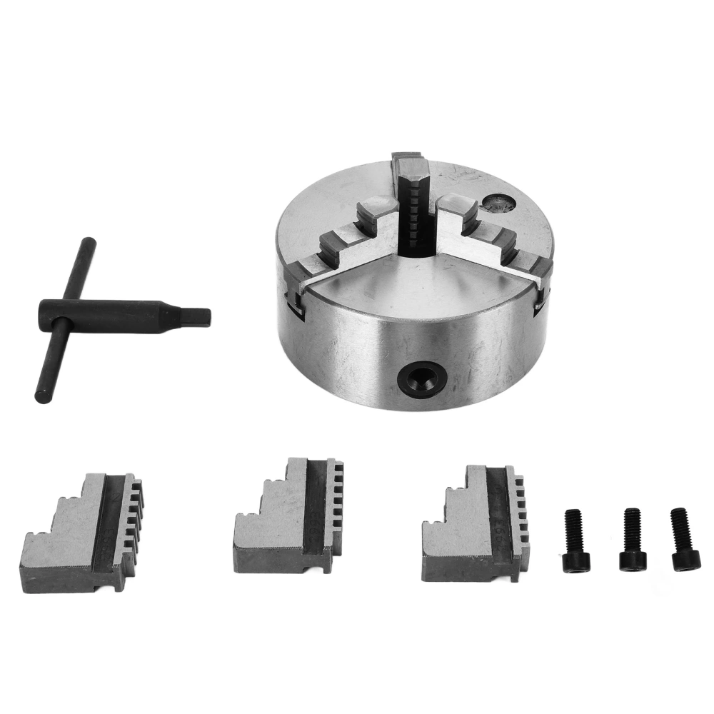 Self Centering Lathe Chuck Metal 3 Jaw Accessory Replacement Part Set Kit with WrenchK11-160