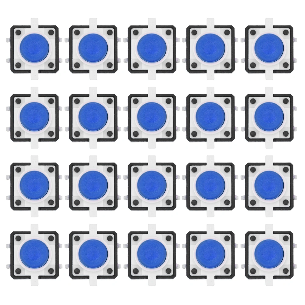 20PCS 12x12x7.3mm Tactile Push Button Switch LED Momentary Tactile Push Button SwitchBlue