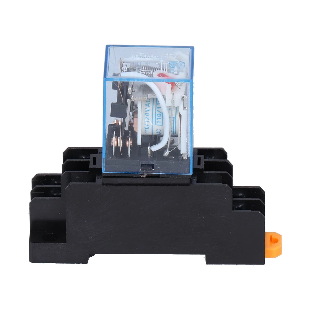 LY2NJ 8 Pins Electromagnetic Power Relays with Socket Base Indicator Light for Motors Industrial Relays 10AAC110V