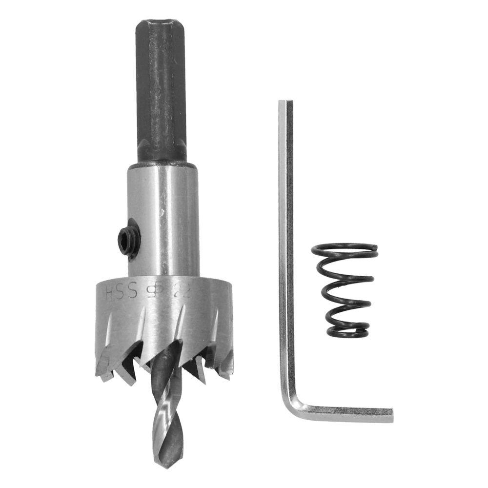 Hole Saw Drill Bit HighSpeed Steel Hole Opener Head with Hex Wrench for Metal Board Plastic Board Resin Board