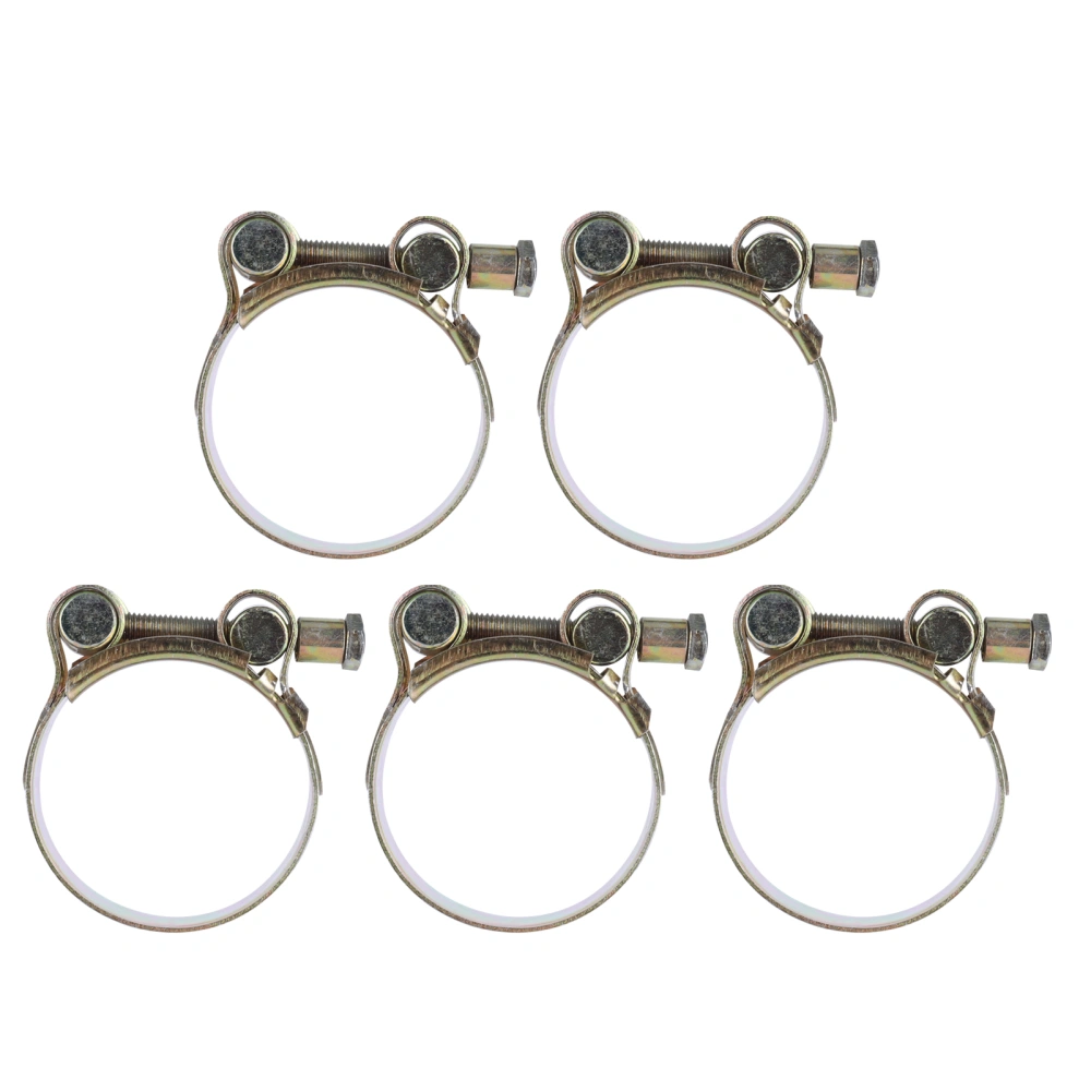 5 Pcs Hose Clamps Galvanized Steel Single Head Hose Clamp Kit for Automotive Mechanical Application44‑47mm / 1.7‑1.9in