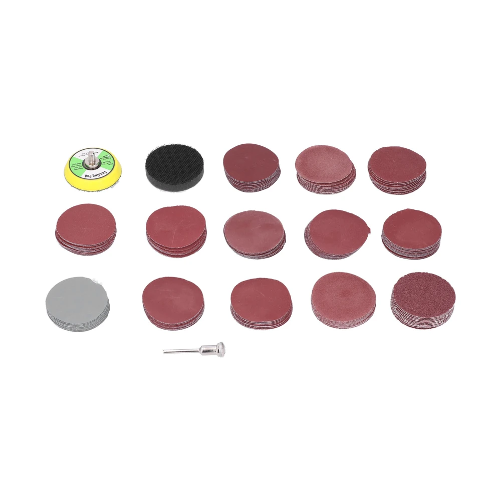 133Pcs Sandpaper Disc Kit Polishing with Abrasive Pad Sanding Paper Round 2in DM05601281