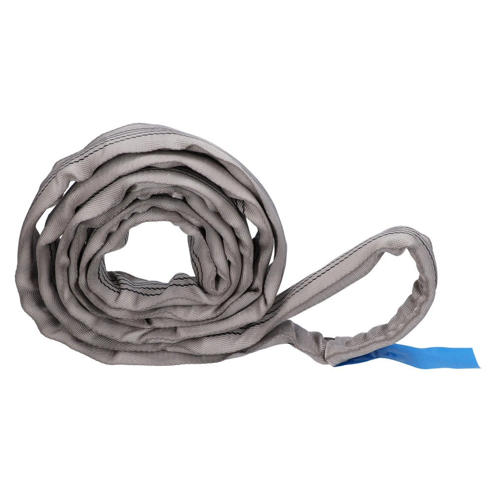 Round Lifting Slings Endless Heavy Duty 4T Load Capacity Rigging Towing Straps 70mm Width Gray(6meter（19.68ft） )