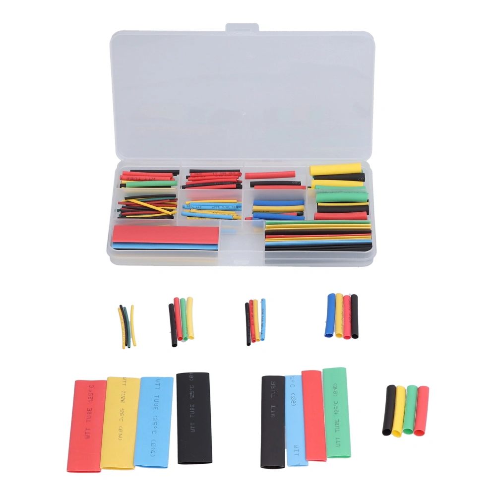 164Pcs Heat Shrink Tubing Kit Polyolefin Electrical Wire Insulation Wrap Sleeve Assortment Kit