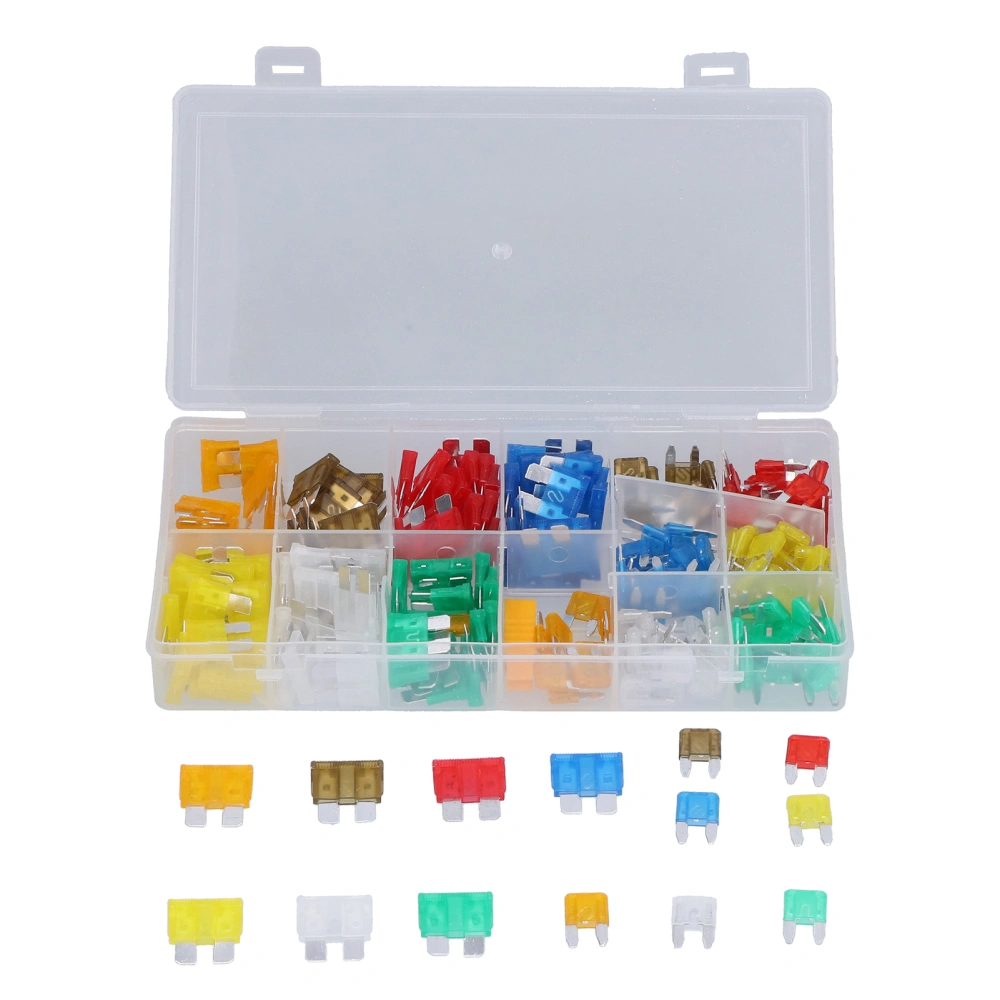 220Pcs Automotive Fuses Medium Small PES Blade Fuse Replacement Assortment Kit with Clip 32V