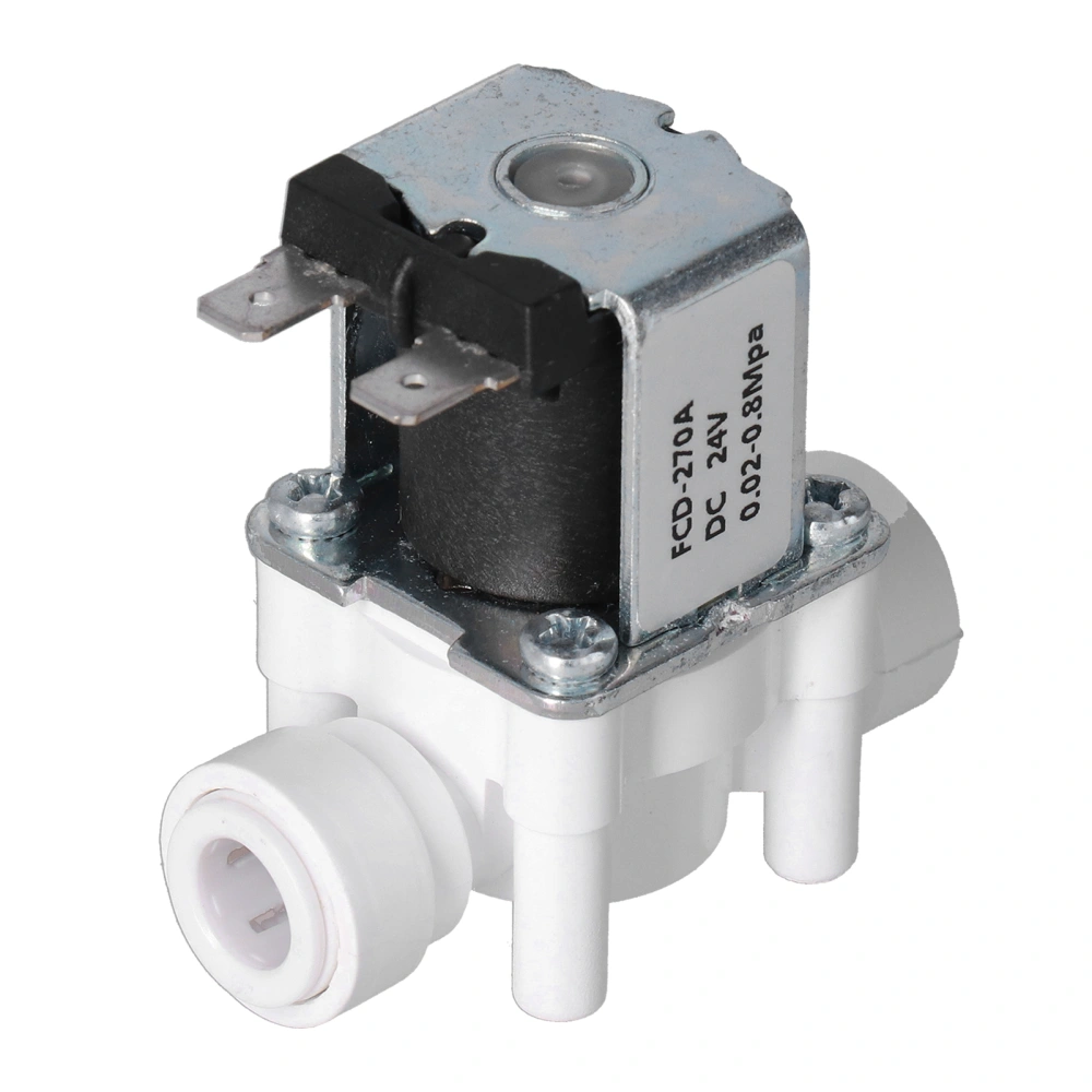 Plastic Electric Solenoid Valve 3/8in Quick Connector Normally Closed Solenoids ValvesDC24V