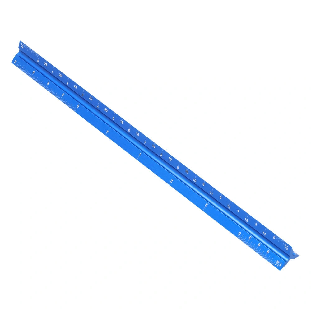 Architectural Scale Ruler Imperial Measurements Laser Etched Aluminum Alloy for Architect 12in