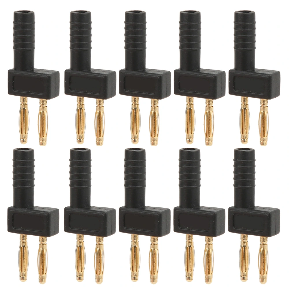 U41 10Pcs 2mm Banana Plug Gold Plated Double Row Banana Plug Fast Connection and Reliable Contact for Electrical Equipment