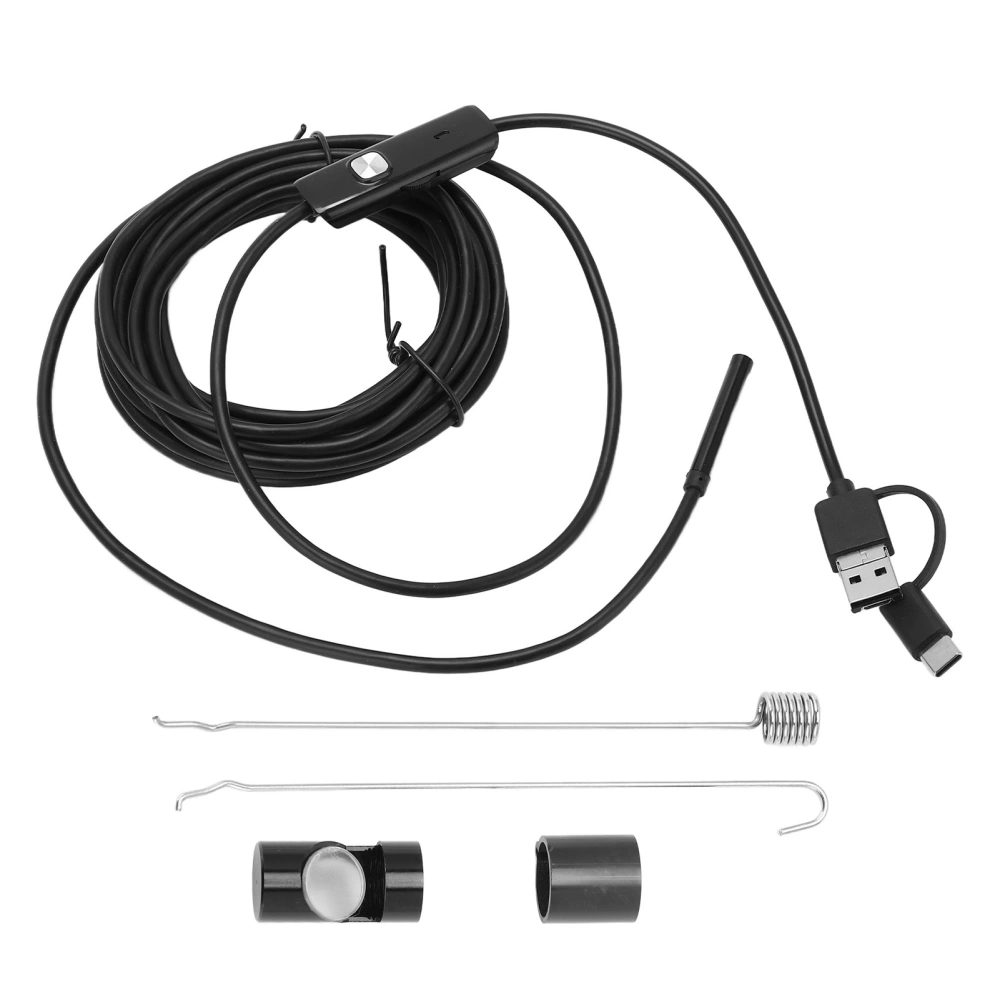 AN100-5.5 5.5mm Flexible Wire 3 in 1 Endoscope for Android Phone Borescope Pipeline Automobile Inspection3.5m