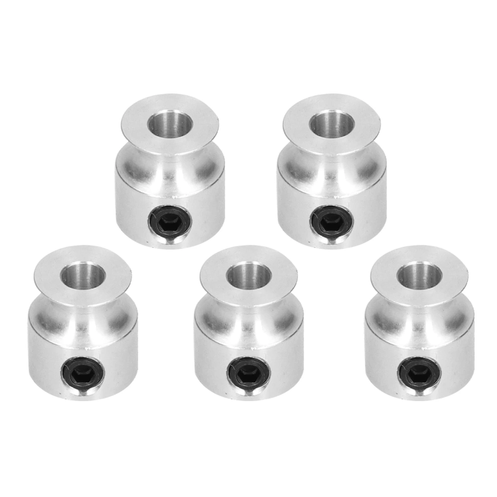 5 Pack Screw Fixed Round Pulley Durable VShaped Pulley with 8mm Diameter Hole for Round Belt Transmission(5401-0004-0008 )