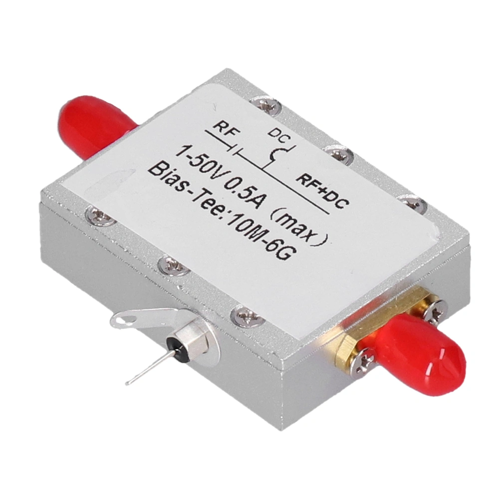 Bias Tee Module Coaxial Feed Low Insertion Loss RF DC Blocker Accessory 10MHz‑6GHz