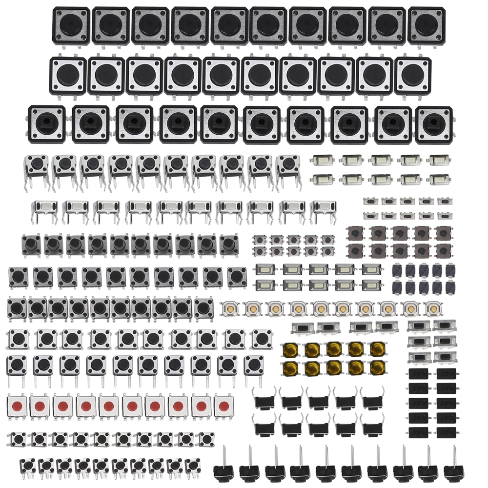 Tactile Push Button Switches 25 Values 12V 50mA Micro Momentary Tact Assortment Kit250Pcs