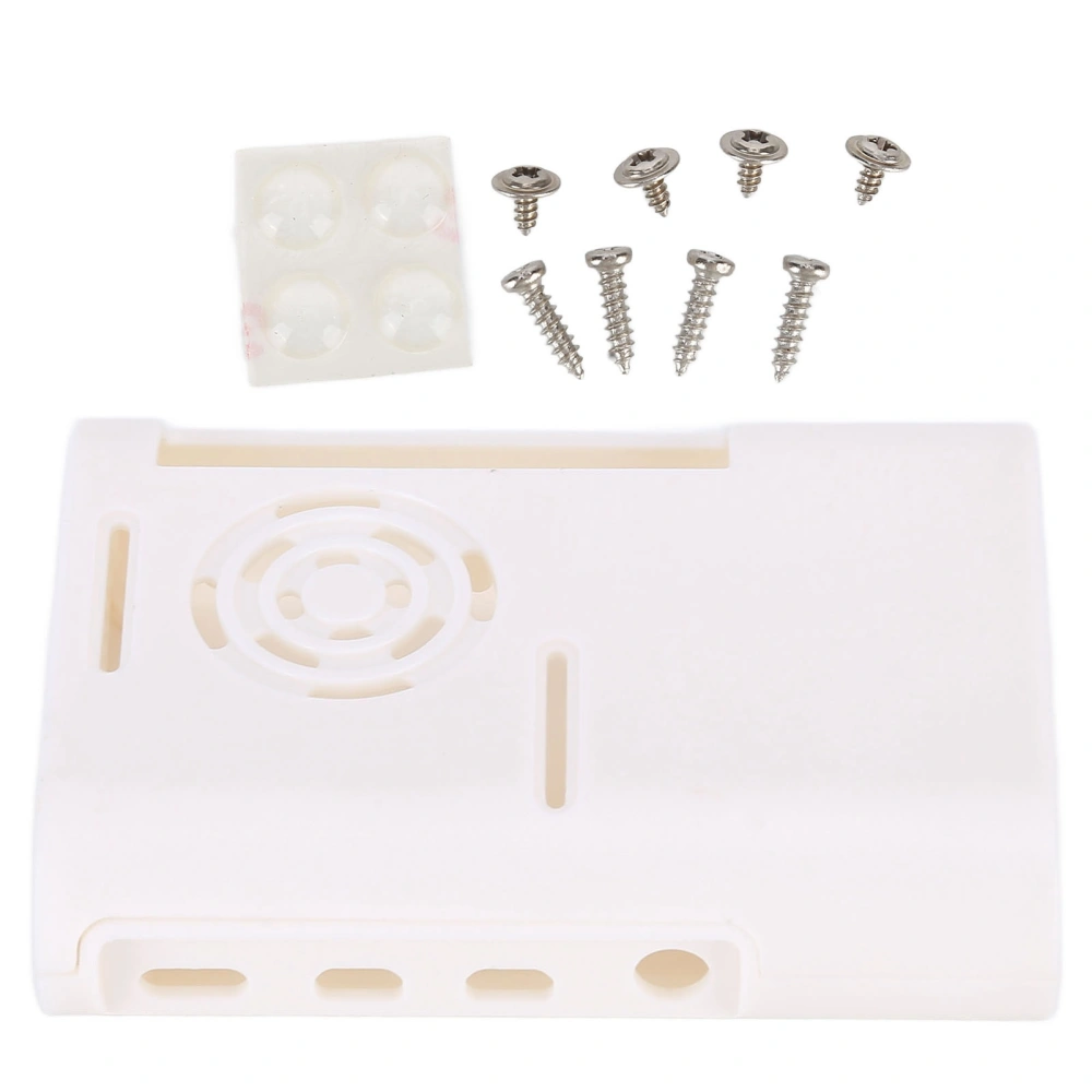 Enclosure Case ABS Heat Dissipation Protective Shell Cooling Parts for Raspberry Pi 4 Model BWhite