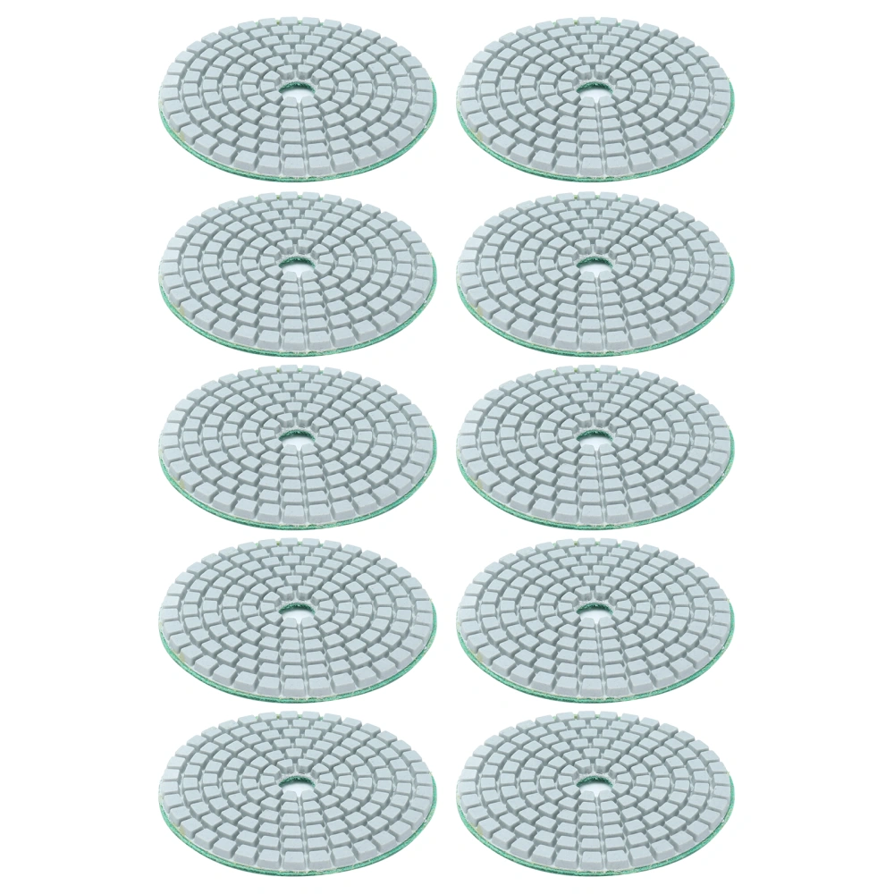 10Pcs 3in Diamond Wet Polishing Pad Soft Grinding Discs Polisher Accessories for Granite Marble1000 Grits