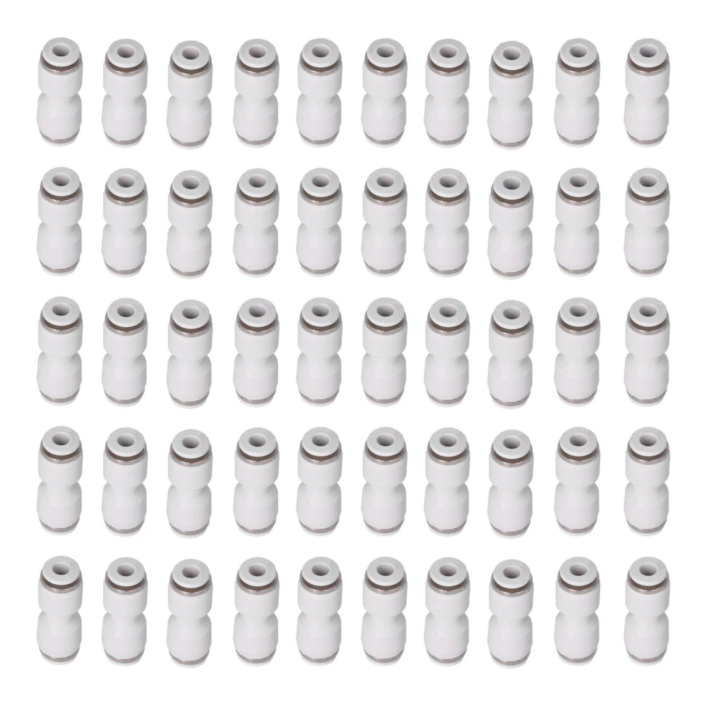 Pneumatic Fitting Tube Connector Straight Push to Connect Fittings Connects Pipe Tubes(PU6（50pcs） )