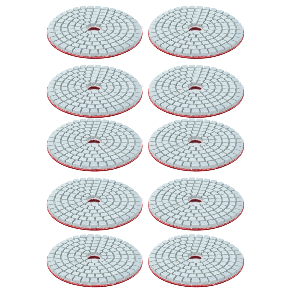 10Pcs 3in Diamond Wet Polishing Pad Soft Grinding Discs Polisher Accessories for Granite Marble500 Grits